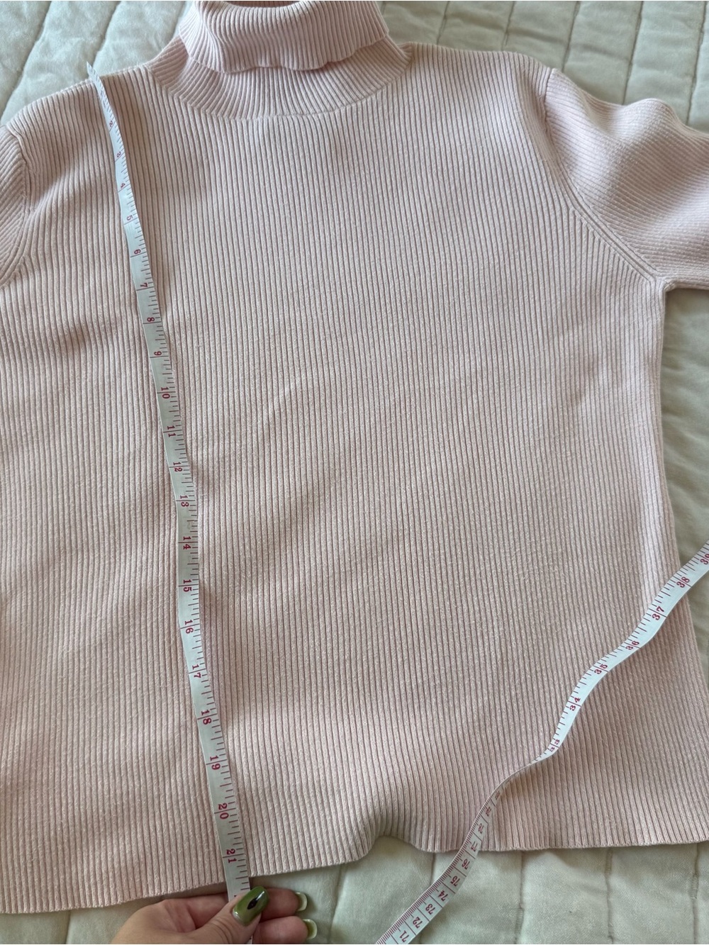 Ralph Lauren Polo Jeans Co Y2K soft girl preppy coquette Pink Ribbed Turtleneck - Picture 5 of 6